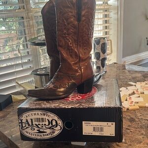 Laredo Tan Leather Cowboy Boots